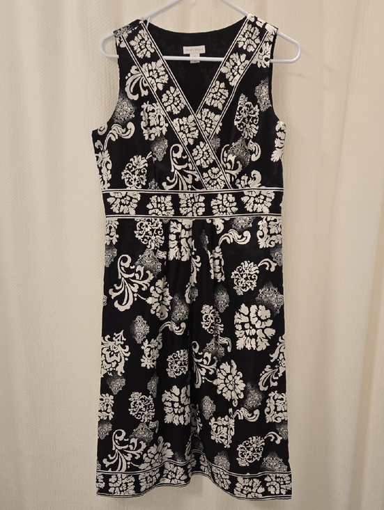 Charter Club Dresses & Skirts - Charter Club Classic Black & White Floral Sleeveless Dress